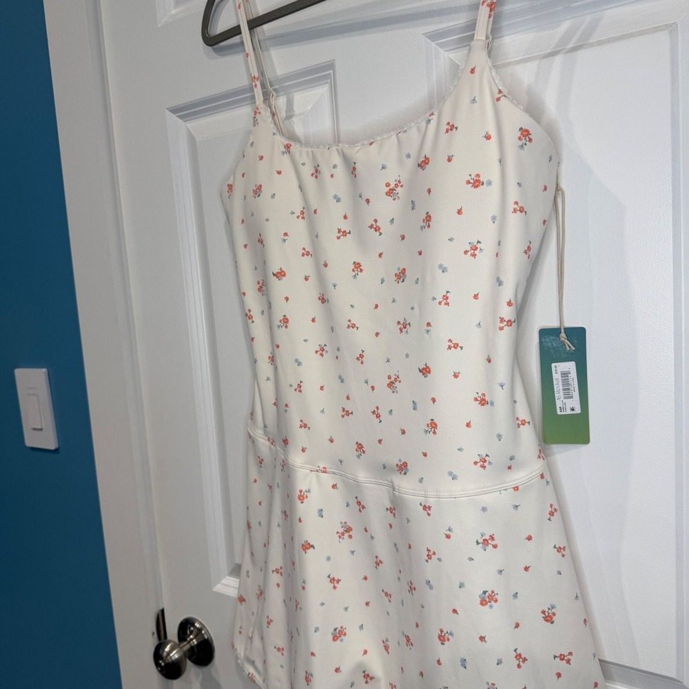 Altar'd State Floral Print Lace Trim Sports Active Mini Dress Size 2XL - Picture 7 of 10
